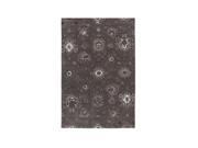 2 x 3 Floral Constellations Ashen Gray and Light Beige Hand Tufted Wool Area Throw Rug