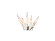 Set of 20 Battery Operated Clear Mini Christmas Lights White Wire