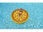 70 Water Sports Personal Pizza Island Inflatable Round Swimming Pool Raft Lounger