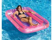 71 Water Sports Transparent Pink Purple and Gray Inflatable Suntan Tub Swimming Pool Raft Lounger