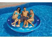 84 Solstice Inflatable Round Jumbo Island Swimming Pool Raft Lounger