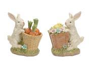 Set of 4 Easter Bunny Rabbits with a Full Easter Basket 7