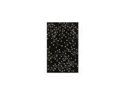 2 x 3 Twilight Enoki Black White and Gray Hand Hooked Outdoor Area Throw Rug