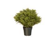24 Artificial Green Globe Juniper Bush with Round Pot