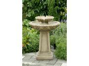 29 Light Brown Stone Look Tiered Bowls Outdoor Patio Garden Birdbath Fountain