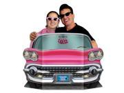 Pack of 6 50 s Themed Rock and Roll Pink Convertible Photo Prop Decorations 42 x 25