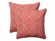 Set of Two Simplistic Nature Brick Red and Pearly White Corded Throw Pillows 18.5� Set of Two Simplistic Nature Brick Red and Pearly White Corded Throw Pillows 18.5�