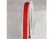 Set of 4 Red Stitch Woven Edge Craft Ribbon 1 Set of 4 Red Stitch Woven Edge Craft Ribbon 1