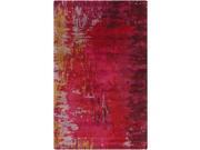 3.25' x 5.25' Abstract Transcendental Splash Scarlet and Tawny Port Red Hand Tufted Wool Area Throw Rug 3.25' x 5.25' Abstract Transcendental Splash Scarlet and Tawny Port Red Hand Tufted Wool Area Throw Rug