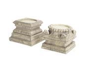 UPC 746427705950 product image for Pack of 8 Distressed Artificial Ivory Inspired Candle Holders 5.5