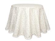 UPC 746427651042 product image for Set of 2 White and Metallic Gold Swirling Pattern Round Tablecloth 90
