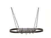 Matte Black Oval Matte Black Hanging Pot Rack with 12 Hooks and Chain