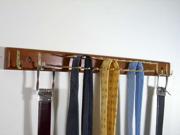 Walnut Wood Tie and Belt Hanger