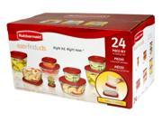 Clear Red Rubbermaid Easy Find Lid 24 Piece Food Storage Container Set
