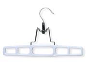 White Pant Hanger with Clamp Set of 2