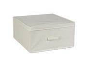 Natural Canvas Household Essentials 116 Jumbo Canvas Storage Box with Flap Lid