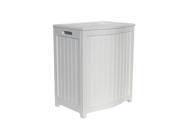 White White Finished Bowed Front Laundry Hamper White White Finished Bowed Front Laundry Hamper