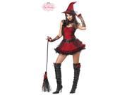Womens Red Mischievous Witch Plus Size Halloween Costume
