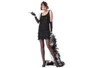 Fashion Flapper Adult Costume Black Size X Large