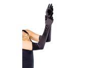 Black Satin Gloves