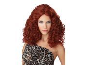 Bodacious Waves Costume Wig Red