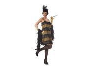 Jazz Time Flapper Adult Costume Gold