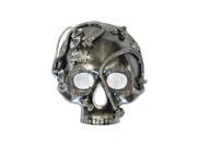 Steampunk Robot Skull Mask Silver