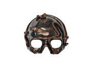 Steampunk Psycho Half Skull Mask Bronze