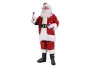 Deluxe Regency Red Plush Santa Suit for Adults