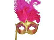 Colombina Vanity Fair Venetian Mask Magenta