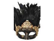 Feathered Titan God Masquerade Mask Gold