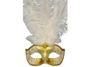 Winter Wonderland Venetian Mask White Gold