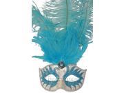 Colombina Swan Princess Feather Mask Light Blue