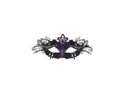 Farfalla Venetian Mask Black Purple