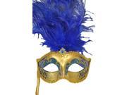 Colombina Vanity Fair Venetian Mask Blue
