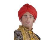 Arabian Sheik Aladdin Halloween Costume Hat Red Turban