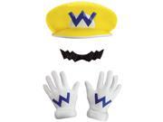 Super Mario Bros Nintendo Wario Instant Costume Kit Adult One Size