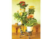 Four Dock Wrought Iron Planter Stand