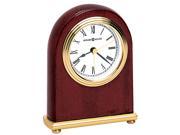 Rosewood Stained Hall Mantel Clock with Brass Accents