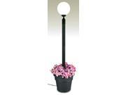 Single Globe Park Lamp Planter Stand White