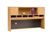 2 Door Hutch in Light Oak for 72 in. Credenza Desk Series C