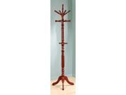 Coat Rack w Spinning Top in Tobacco Finish