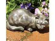 Hand Cast Aluminum Garden Kitty Cat Statue