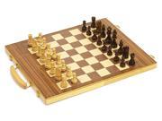 Gamester Folding Chess Set in Maple Walnut