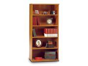 Wide Bookcase w 5 Shelves in Natural Cherry Series C