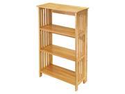 Mission Style 4 Tier Folding Shelf Beechwood