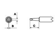 .047 x 0.331 NT Series Chisel Tip for WMP Micro Soldering Pencil