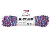 Rothco 127 Red White Blue Camo 100 550 lb. Type III Commercial Paracord