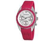 Armani Sport Womens Silver Chronograph Dial Watch