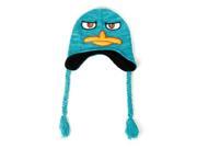 Phineas and Ferb Perry Agent P Peruvian Laplander Knit Beanie Cap black lining